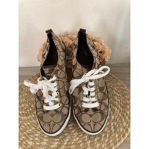Women's signature jacquard logo Coach sneakers